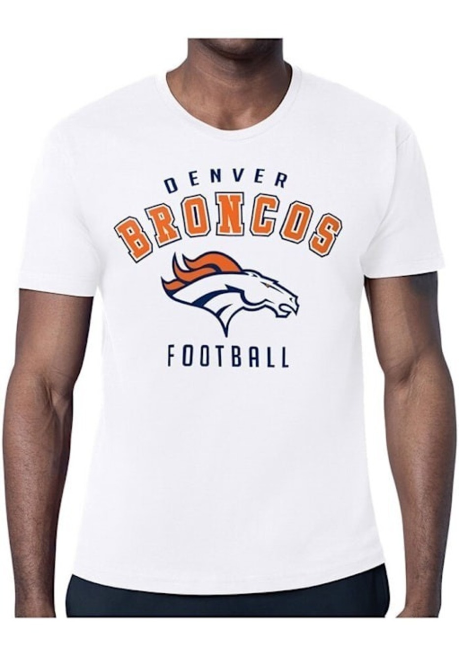 Starter Denver Broncos White Logo Short Sleeve T Shirt